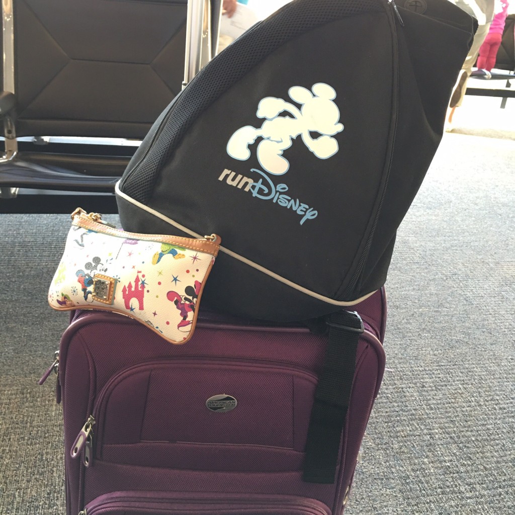 I love travelling with my runDisney and Disney Social Media Moms gear!